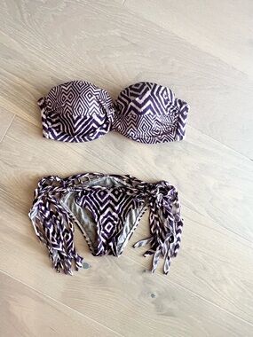 Victoria's Secret deep purple geometric print bikini